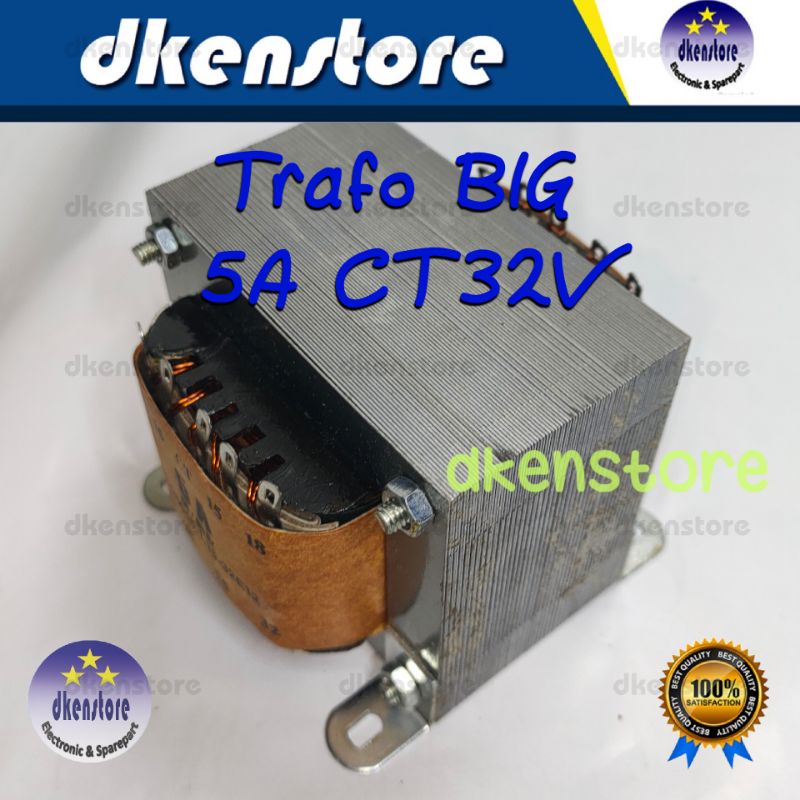 Trafo BIG 5A CT32V Murni 5ampere CT 32Volt