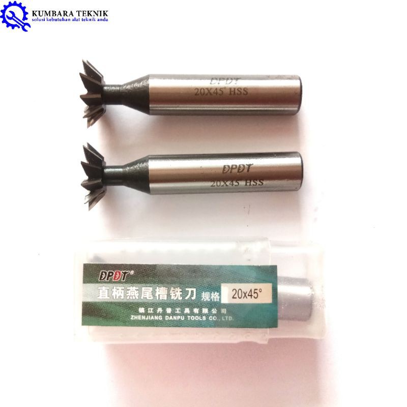 

DOVE TAIL CUTTER MILLING EKOR BURUNG | T SLOT CUTTER 20 x 60° HSS