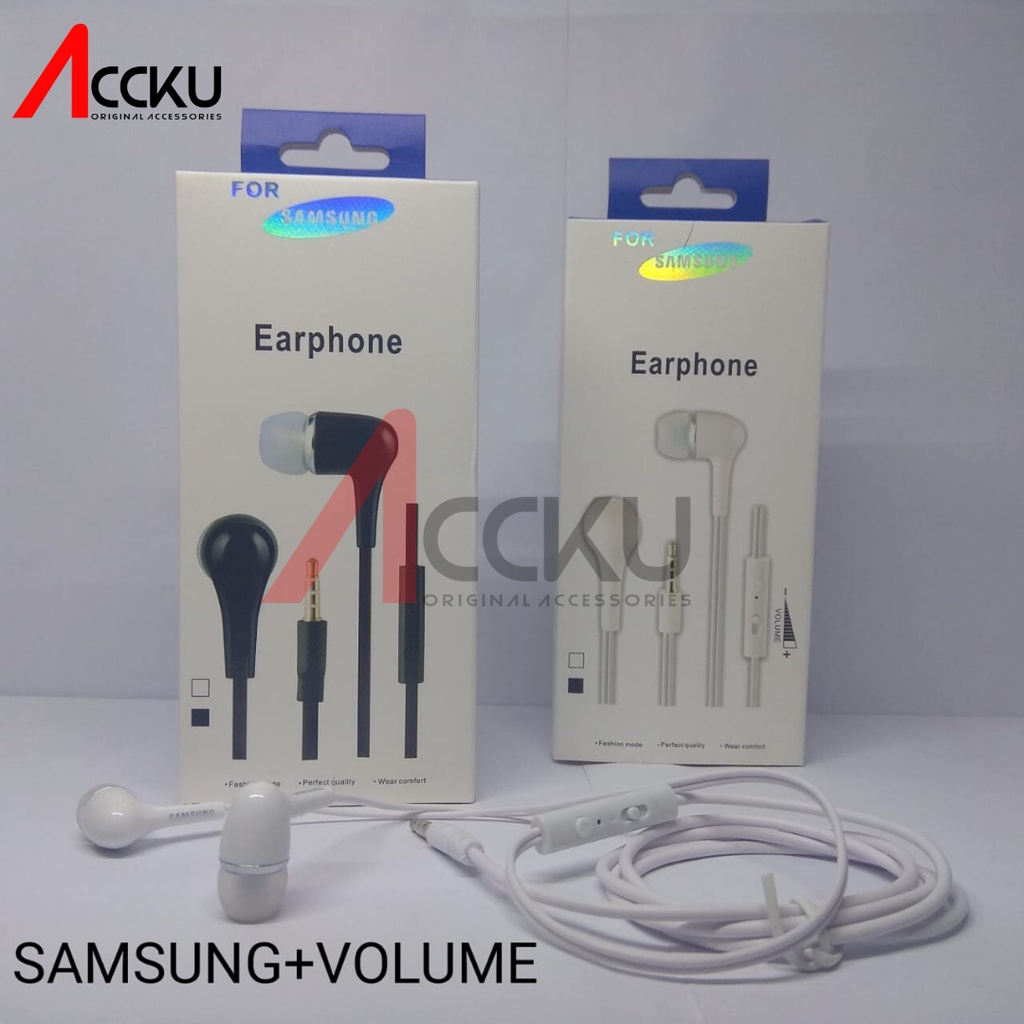 Headset Murah Handsfree Earphone Plus Volume Universal Handsfre Headset Earphone Headset Earphone Wired Handsfree  [ HF C/N +VOL ]