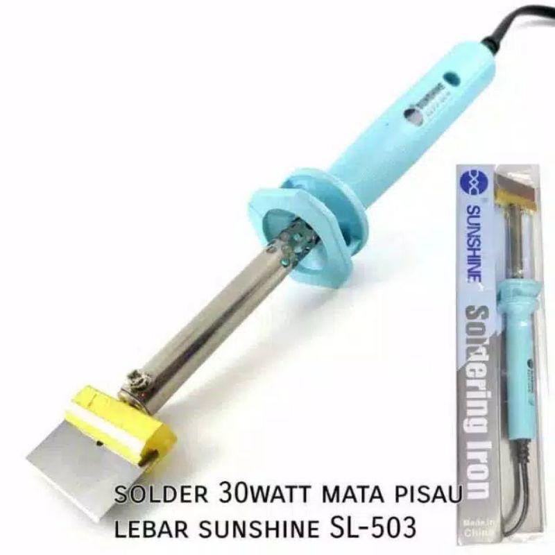 Soldering Iron Solder 30Watt Mata Pisau Lebar (Sunshine SL-503)