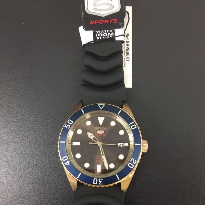 Seiko 5 Sports SRPB96K1 Submariner Brown Dial - Jam Tangan Pria SRPB96