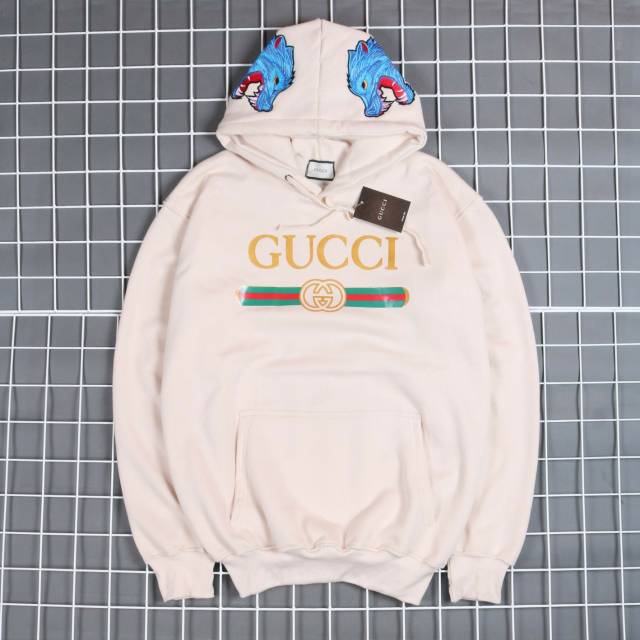 gucci wolf motif hoodie