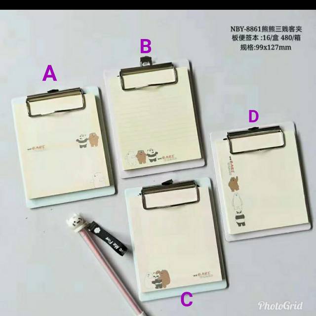 

We bare Bears alat tulis n memo