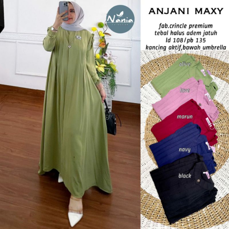 ANJANI MAXI // MAXI DRESS PREMIUM CRINGKLE // NANIA