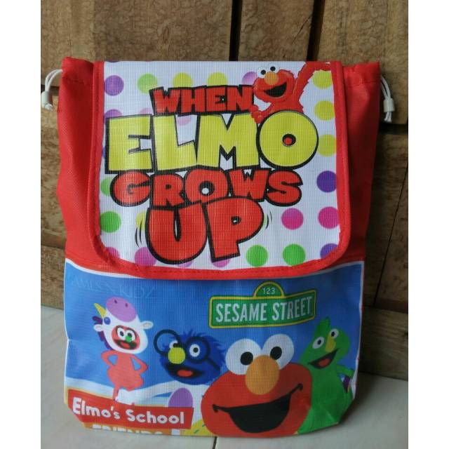 

TAS GENDONG KARAKTER KARTUN ELMO | TAS SPUNBOND SOUVENIR ULTAH ANAK | GOODIE BAG MURAH, TERLARIS