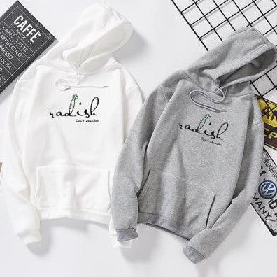 SIze Fit XL SW046 - Sweater Hoodie Wanita Radish-3