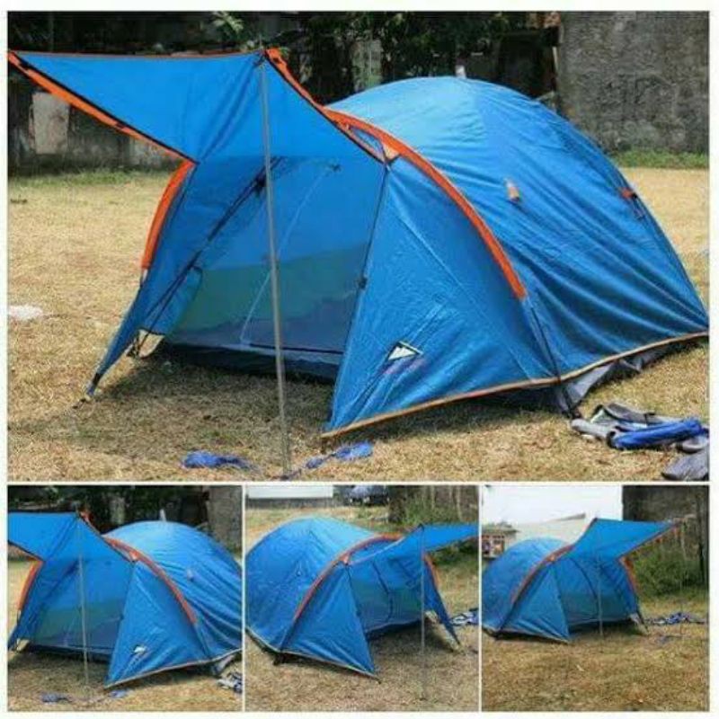 Tenda camping Dobel Layer Waterproof Ultralight kap 4 -5 Person keping outdoor