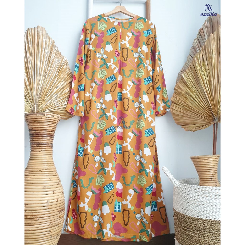 DASTER BUSUI MODEL GAMIS LENGAN PANJANG PANJANG BAWAH SE-MATA KAKI BAHAN RAYON PREMIUM MOTIF GARIS