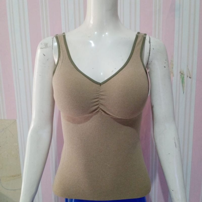 Misslily Atasan Kamisol Import Bahan Lembut/ Tangtop Bra Rajut 8202