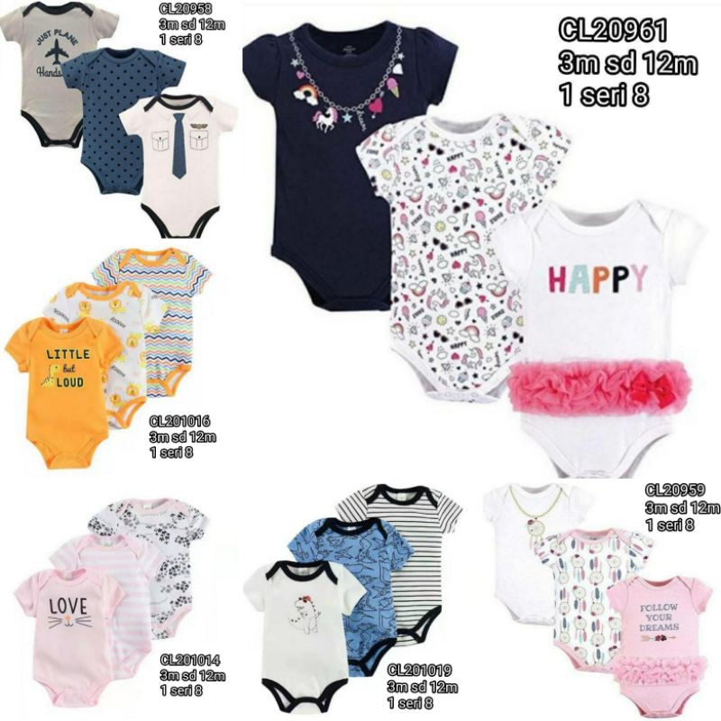 Jumper Segitiga Bayi 3in1 0-12m Catell Love