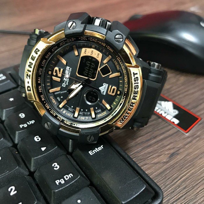 BEST SELLER JAM TANGAN PRIA DZINER DUALTIME X105 TALI RUBBER TANGGAL AKTIF DM 5.0CM FREE BOX &amp; BATERAI || JAM TANGAN FASHION PRIA JAM TANGAN COWOK MURAH