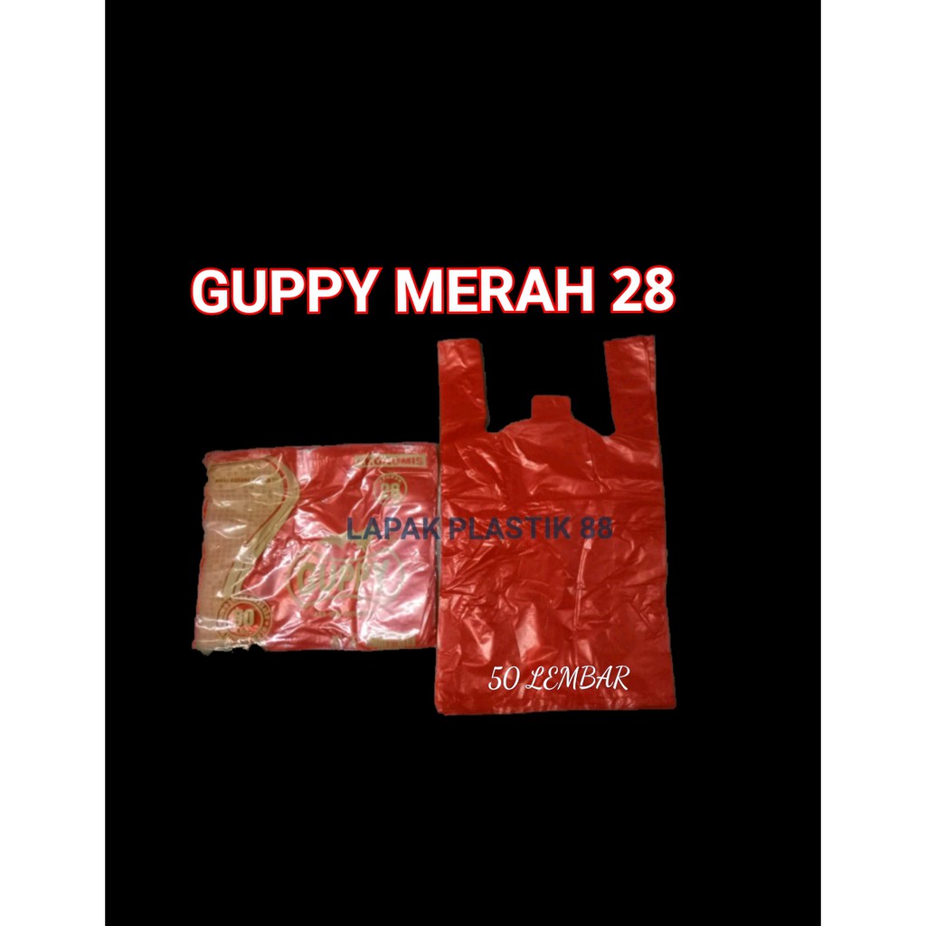 

Plastik Guppy Ekonomis Merah ukuran 28x48 isi 50lembar