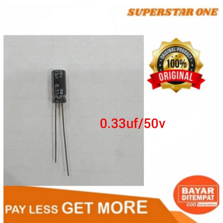 elco kapasitor 0.33uf/50v