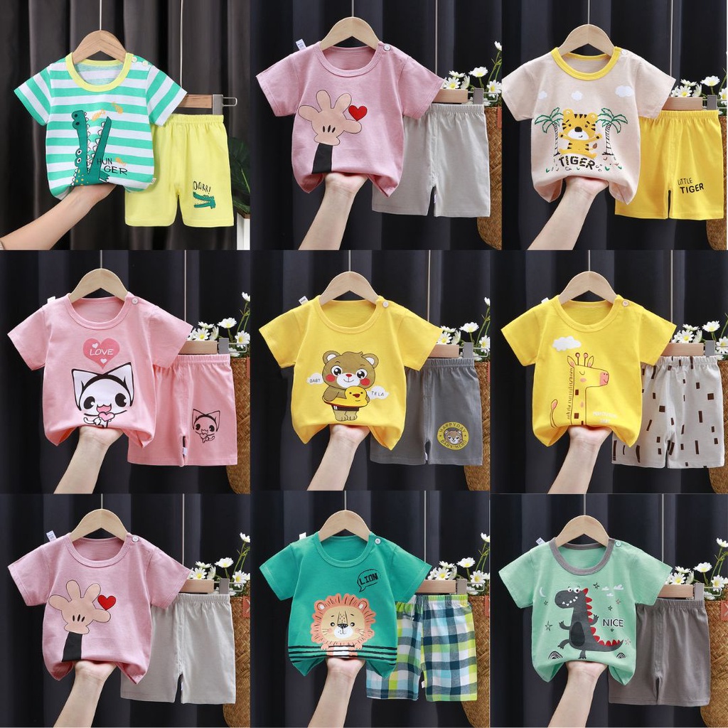 PUNCAK 3.3 stoberi - SETELAN BAJU BAYI IMPORT UMUR 0-24 BULAN/SETELAN BAJU LENGAN PENDEK BAYI NEW5