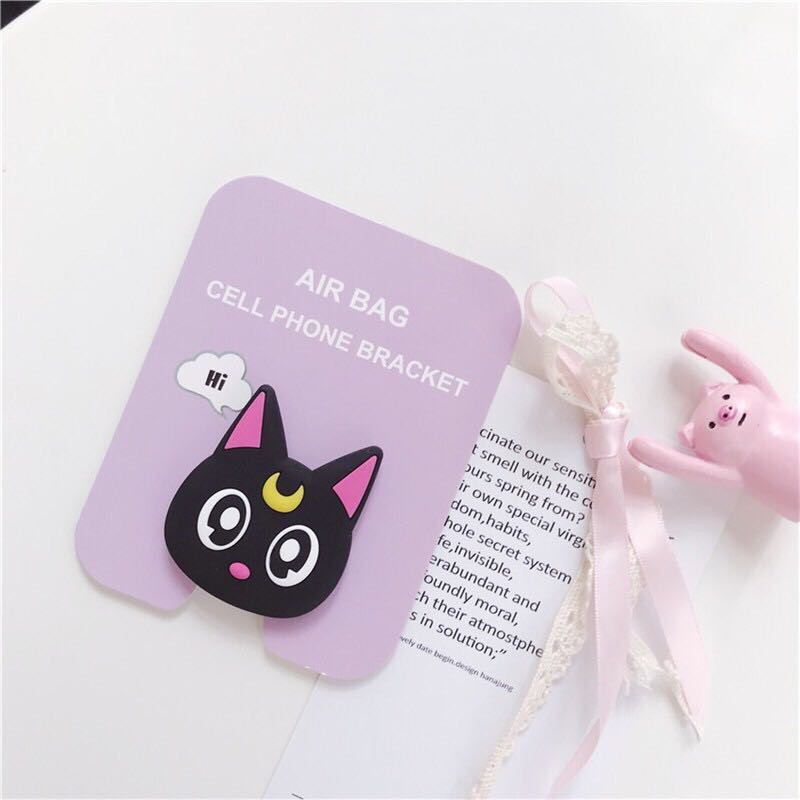 Ring Holder Smartphone Universal Gambar Kucing Totoro Kartun Sailor Moon Lucu