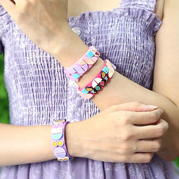 Di⚡kon  Gelang Lego Mainan Gelang Anak DIY Balok Dots Bracelet Brick Wristband Creative puzzle Viral