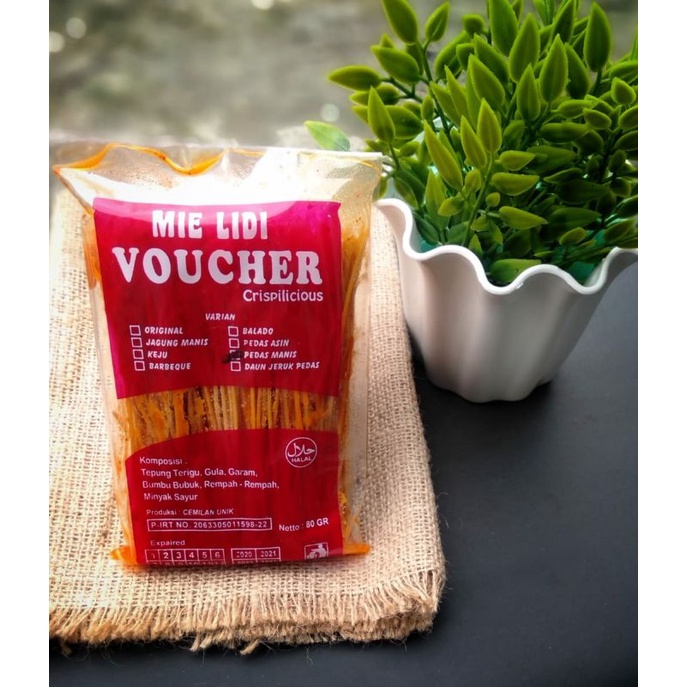 

Mie Lidi Voucher bumbu basah