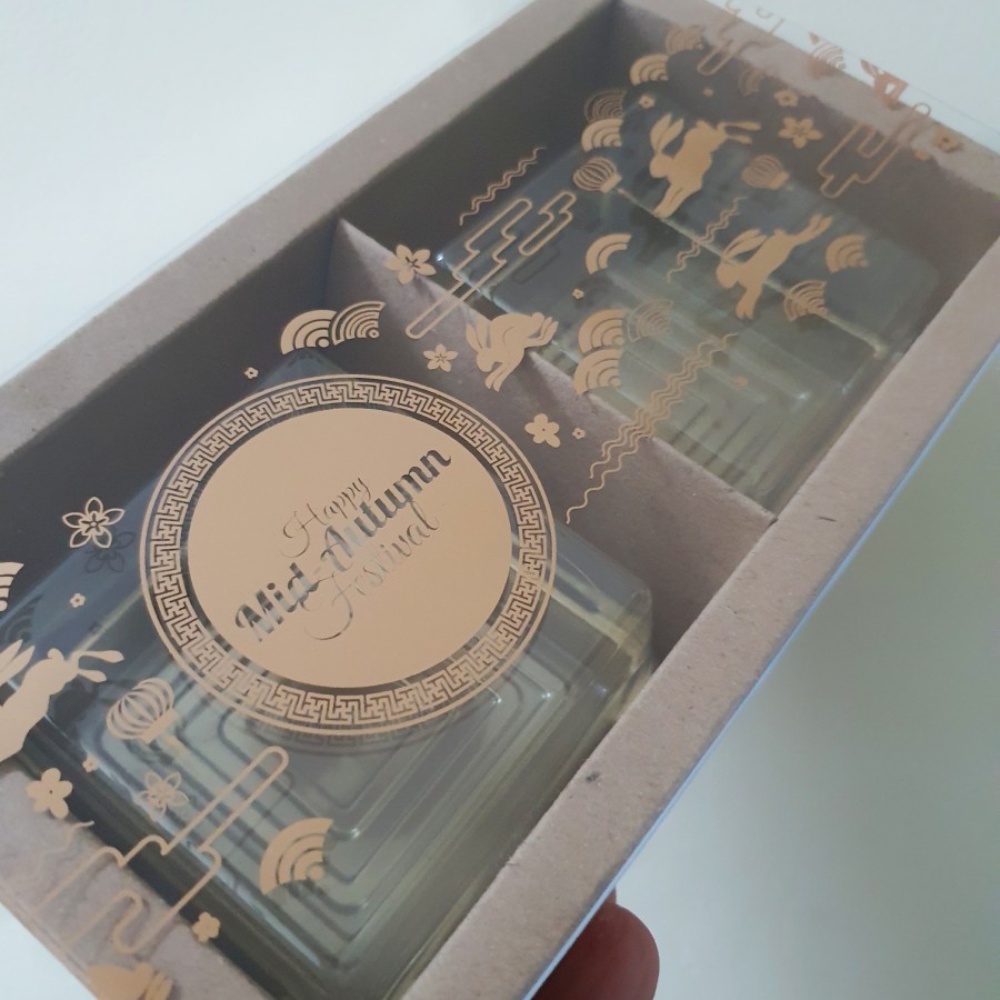 

10 Pcs Kardus Mika Mooncake 100 Gram Box Kotak Kemasan Kue Bulan hampers Packaging Sekat 2 Mid Autumn III