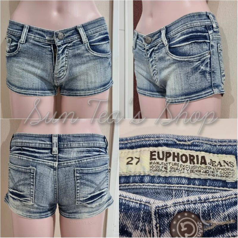 EUPHORIA Jeans blue denim sexy shorts.