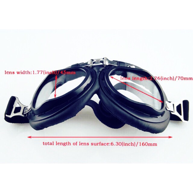 goggle kaca mata helm cakil HBC Pilot Retro Klasik kacamata SNAIL