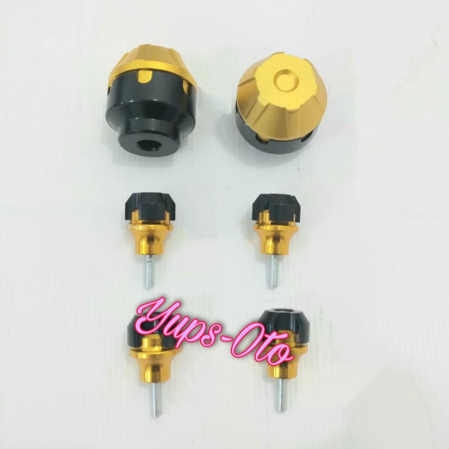 [PAKET] JALU AS RODA FULL CNC DAN JALU SPAKBOR DUA SET GOLD MTR NMAX AEROX LEXI VIXION NINJA PCX DLL