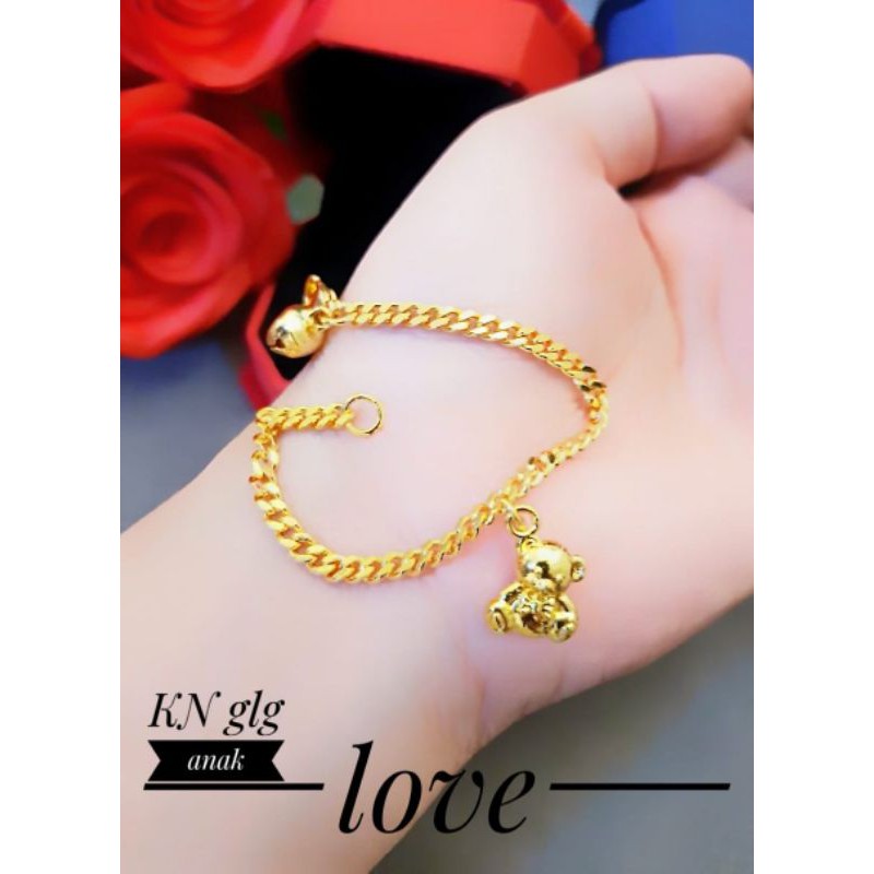 Xuping Gelang Anak lapis emas 24k