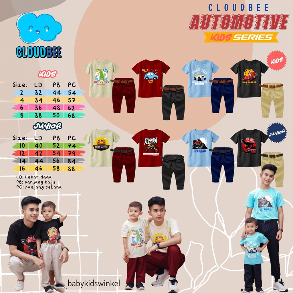 CLOUDBEE Automotive Setelan Free Belt Kids Junior