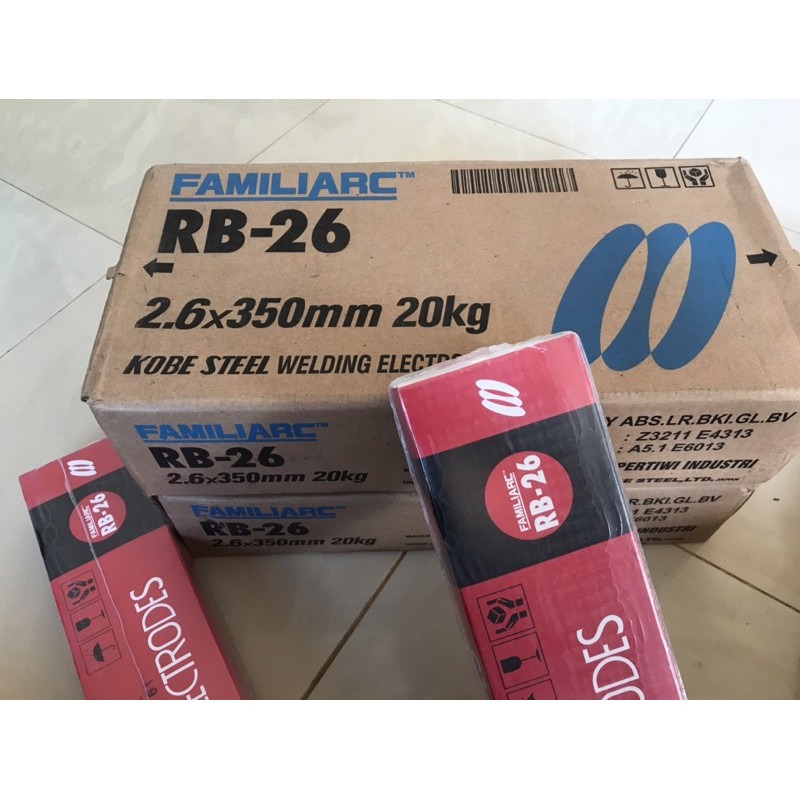 KAWAT LAS RB-26 2.6mm KOBE STEEL,(KEMASAN 1 KG)