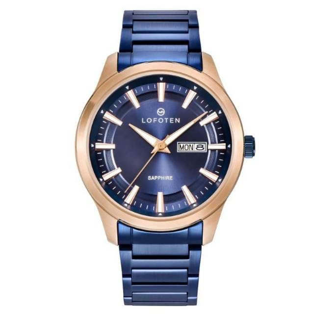 JAM TANGAN RANTAI PRIA LOFOTEN KACA SAPPHIRE 4,5CM
