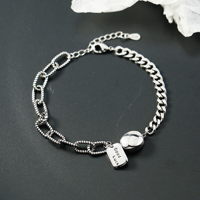 [Ready Stock]Luck Bracelet Female Korean Style Silver Personality