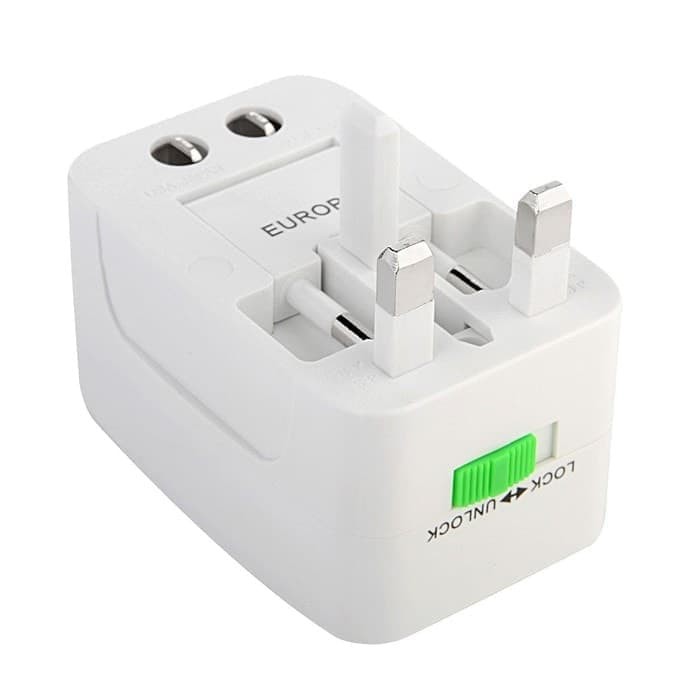 ACE KRISBOW - UNIVERSAL TRAVEL ADAPTOR PUTIH COLOKAN LISTRIK INTERNASIONAL