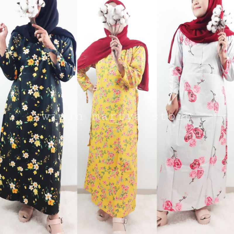 WMS Gamis Bunga Katun Jepang