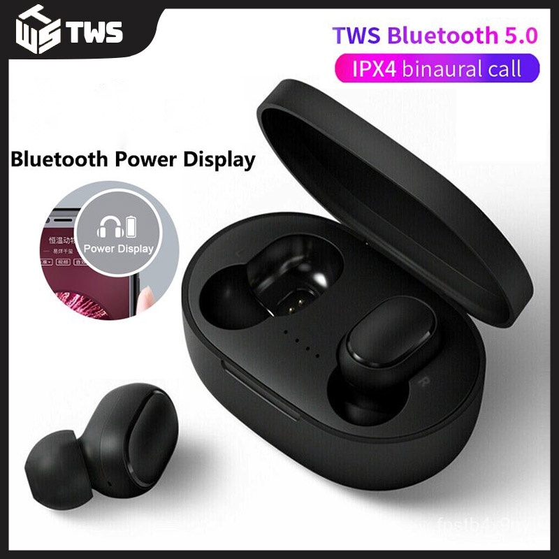 (COD)A6S PRO TWS Headset Bluetooth 5.0 Earphone Wireless Stereo Mini Earbuds Peredam Kebisingan With Mic