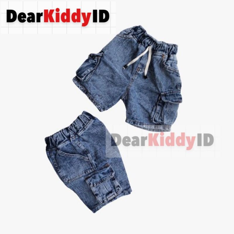 DK Celana Pendek Soft Jeans Tali Bahan Premium Bayi Anak