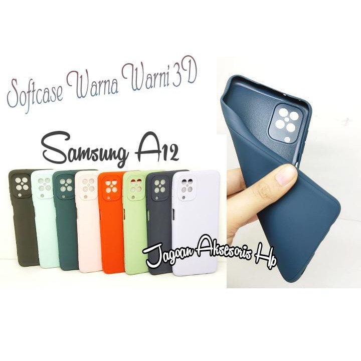 SoftCase Warna Warni Samsung A12 M12 6.5 Inch with 3D Camera Casing Candy Macaron Pelindung Camera