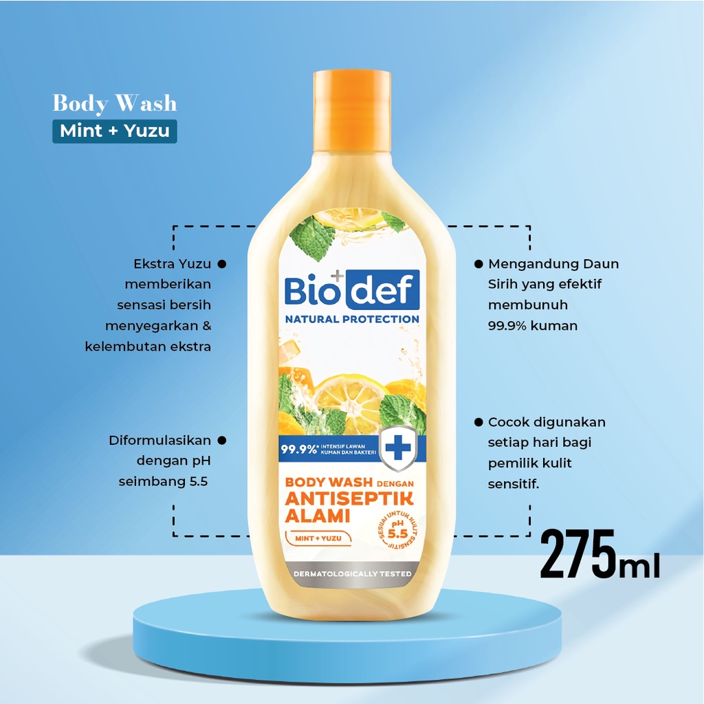 Biodef Body Wash Botol  275 Ml Natural Protection Series