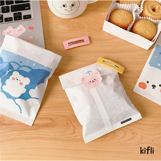 Simple Ins Paper Bag,Cute Cartoon,Storage Bags, Mini,Snack Candy Bear Birthday Gift Bag