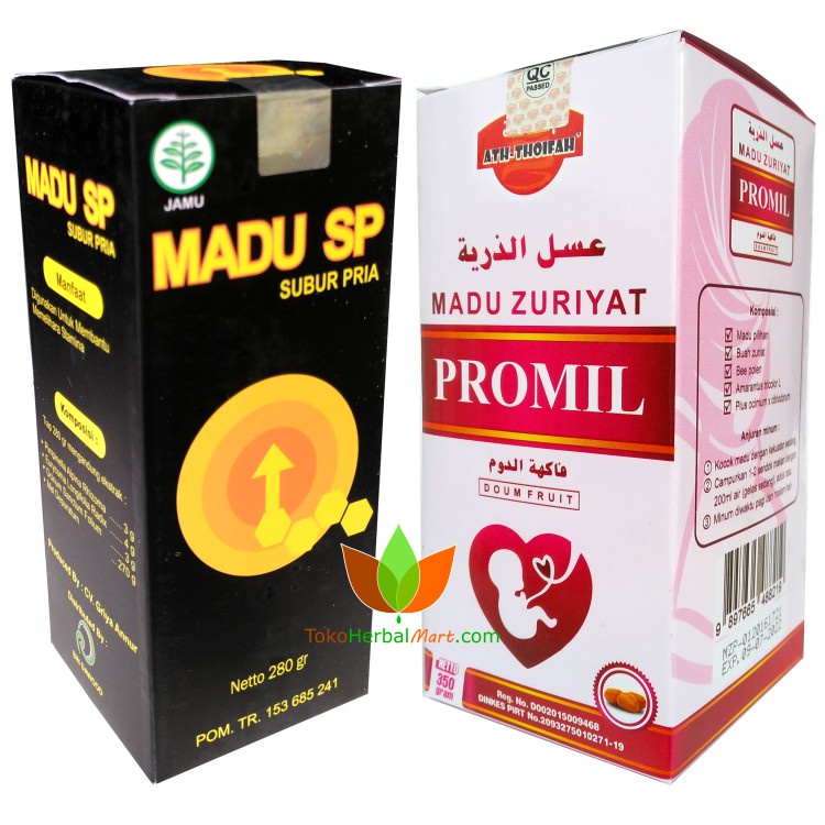 PAKET HERBAL PROGRAM HAMIL PRIA WANITA : MADU ZURIYAT PROMIL ASLI BUAH ZURIAT & MADU SP SUBUR PRIA, 
