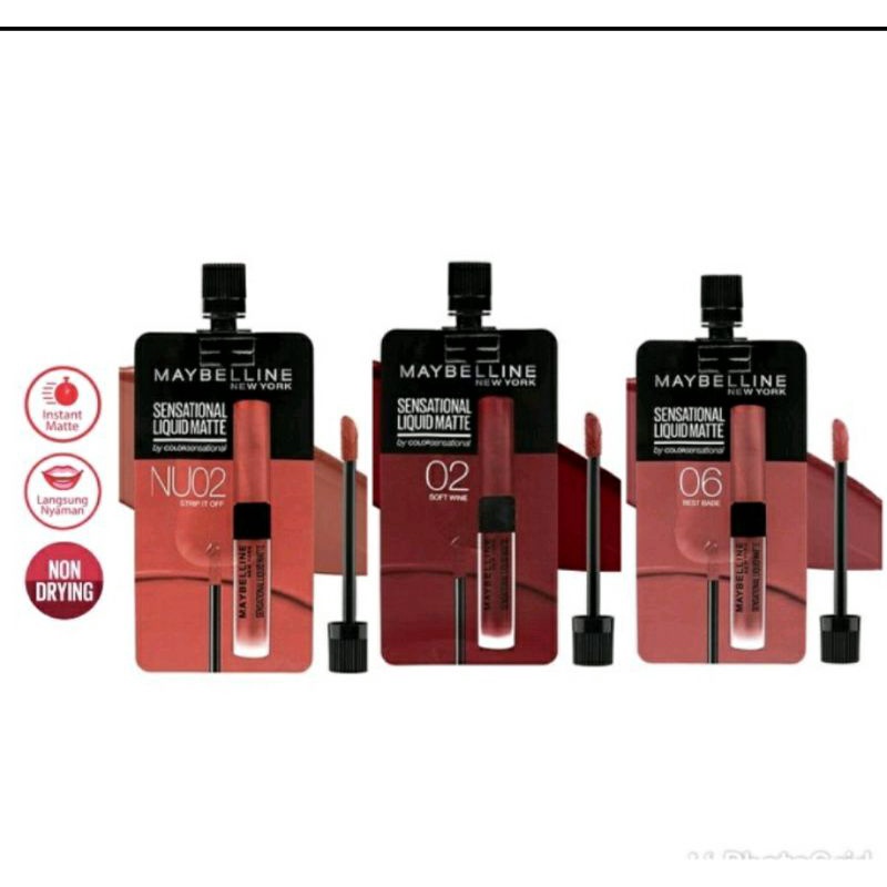 Maybelline Sensational Liquid Matte Sachet ORI