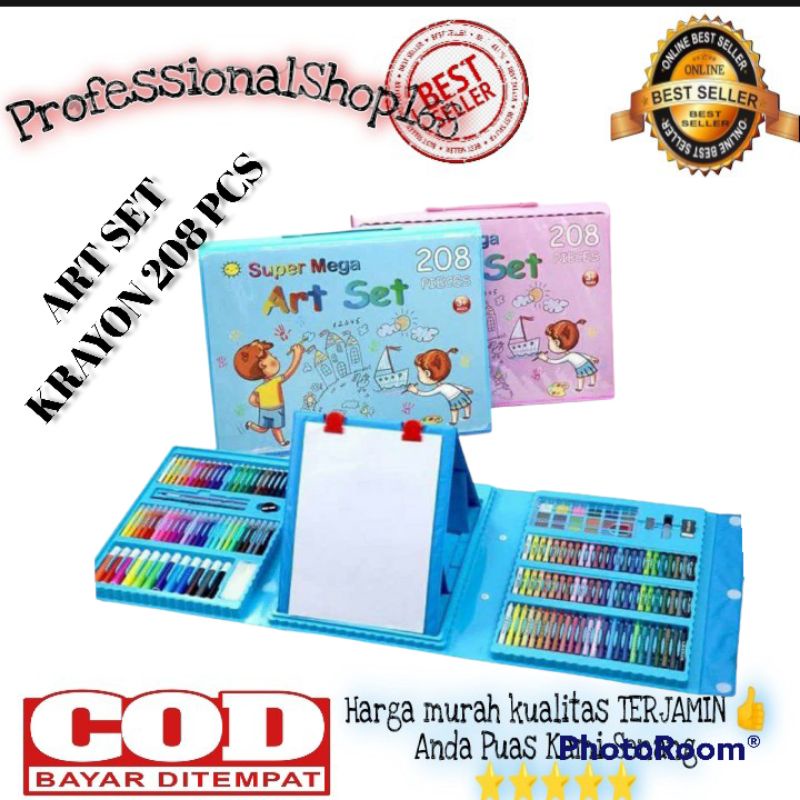 

PS - Crayon Art Set Pensil Warna Warni 208 Pcs Super Mega / Crayon Colouring Set 208 in 1 / Gulali Books Paket Art Set 208in1 Alat menggambar dan Mewarnai Art Set 208 Pcs crayon