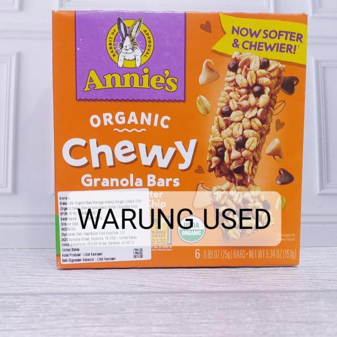 

ANNIE'S Organic Chewy Granola Bars Peanut Butter Chocolate Chip 152gr