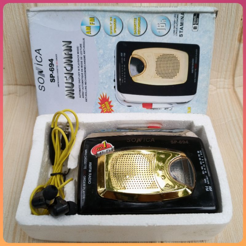 Walkman Sunica/Walkman Kaset Stereo/Radio Am/Fm Fullset