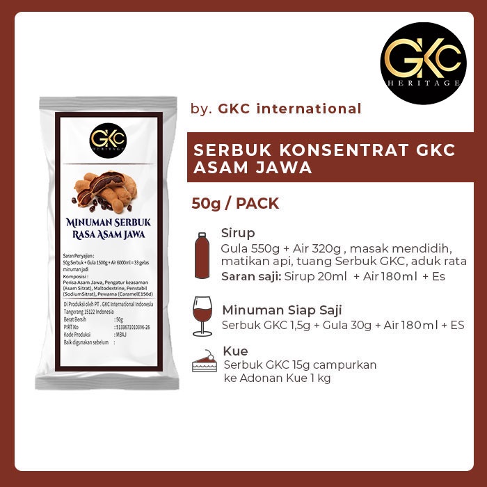 

Bubuk Sirup GKC "Rasa Asam Jawa" 50g