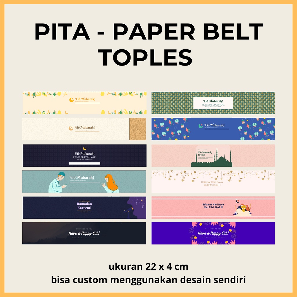 

[22 x 4 cm] Cetak Pita - Paper Belt - Label Segel Toples Custom Murah