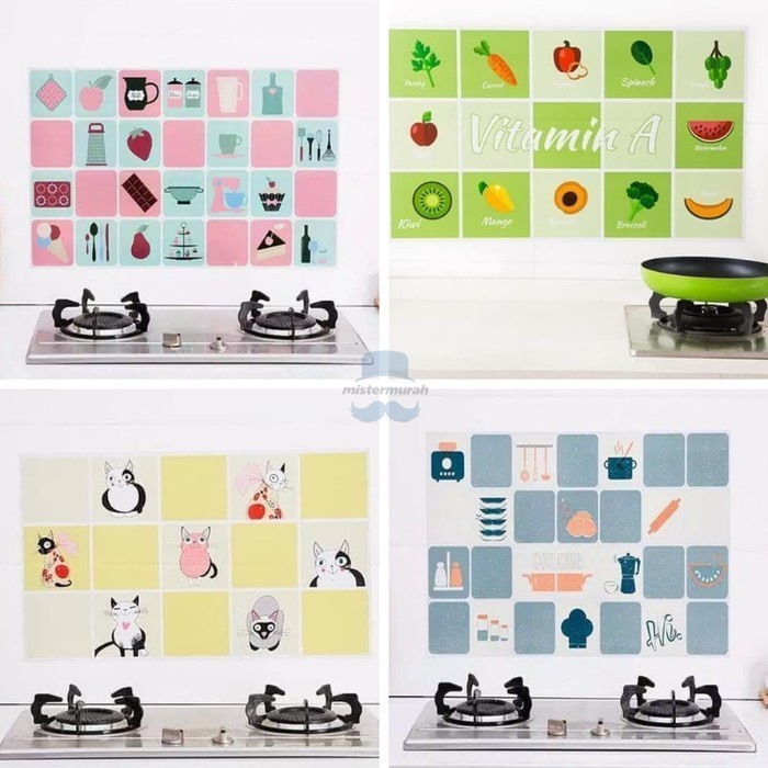 WALLSTICKER KITCHEN ANTI MINYAK - BELI 1 GRATIS 1