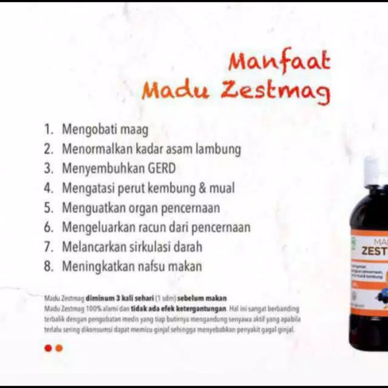 READY STOCK Madu Zestmag 280 gram Obat Asam Lambung GERD Pencernaan Zest magh mag maag Zestmaag gr-4