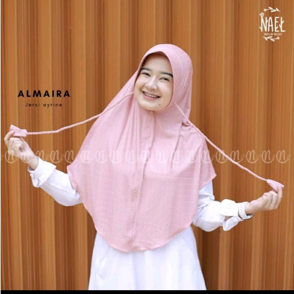 HIJAB ORI NAEL ALMAIRA/jilbab instan jersey/kerudung instan