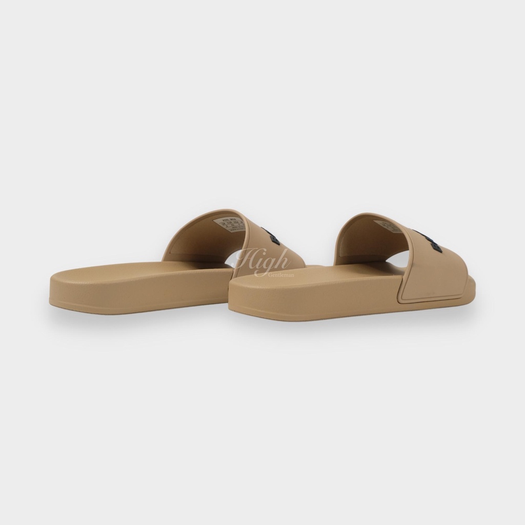 Blenciaga Logo Rubber Slides Beige 100% Authentic