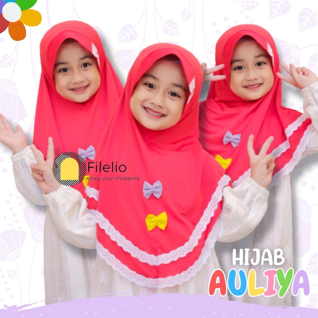 Kerudung Anak Tk Murah Auliya Pita Renda / Jilbab Anak Terbaru / Hijab Anak Murah / Fashion Anak / Kado Ultah