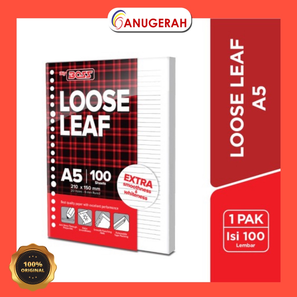 

BIG BOSS A5 100 GARIS LOOSE LEAF / ISI BINDER